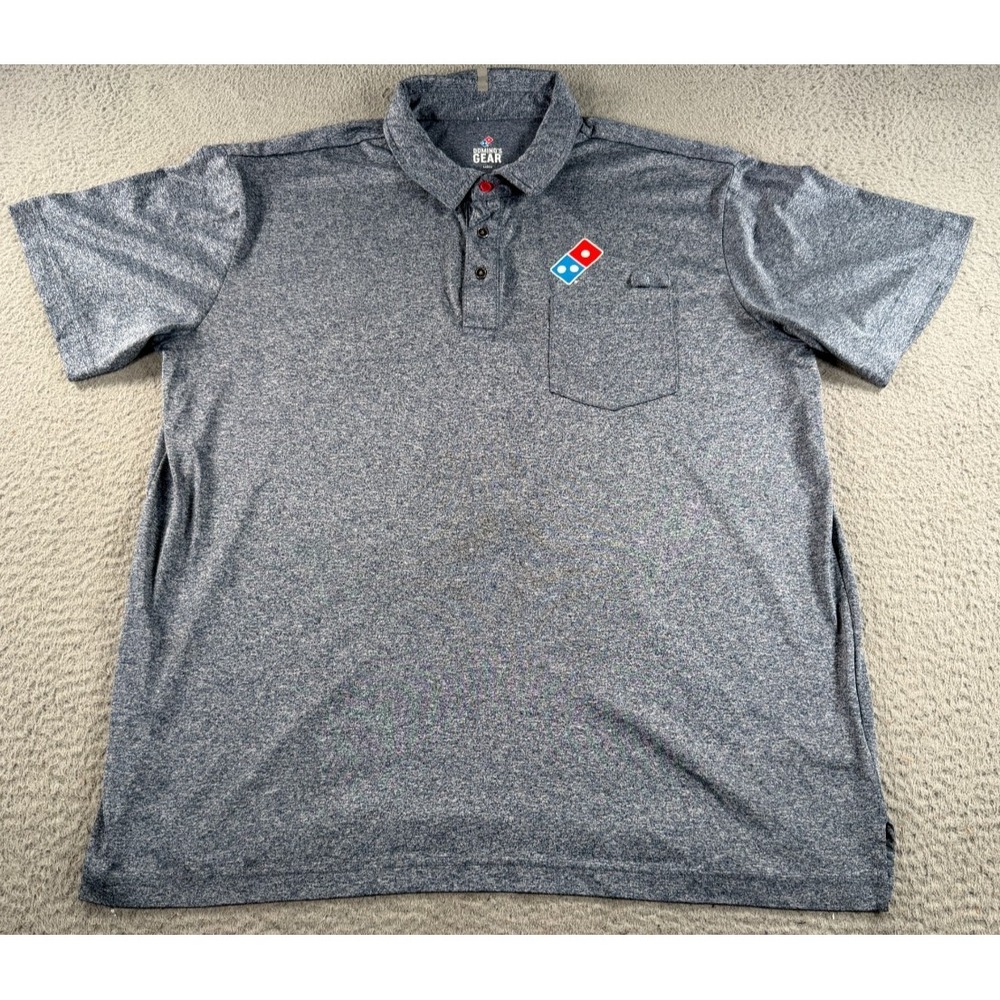 Dominos Gear Men's Polo Shirt Size Large Dark‎ Blue Employee Work Uniform